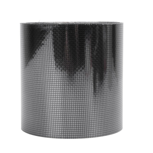 Window Screen Repair Mesh Patch Self Adhesive Tape Roll Strong Sticky Breathable Net Repair Kit for Home Camping Tent Door Bed Screen Quick Fix Solution 80mm x 6.1m (Black)