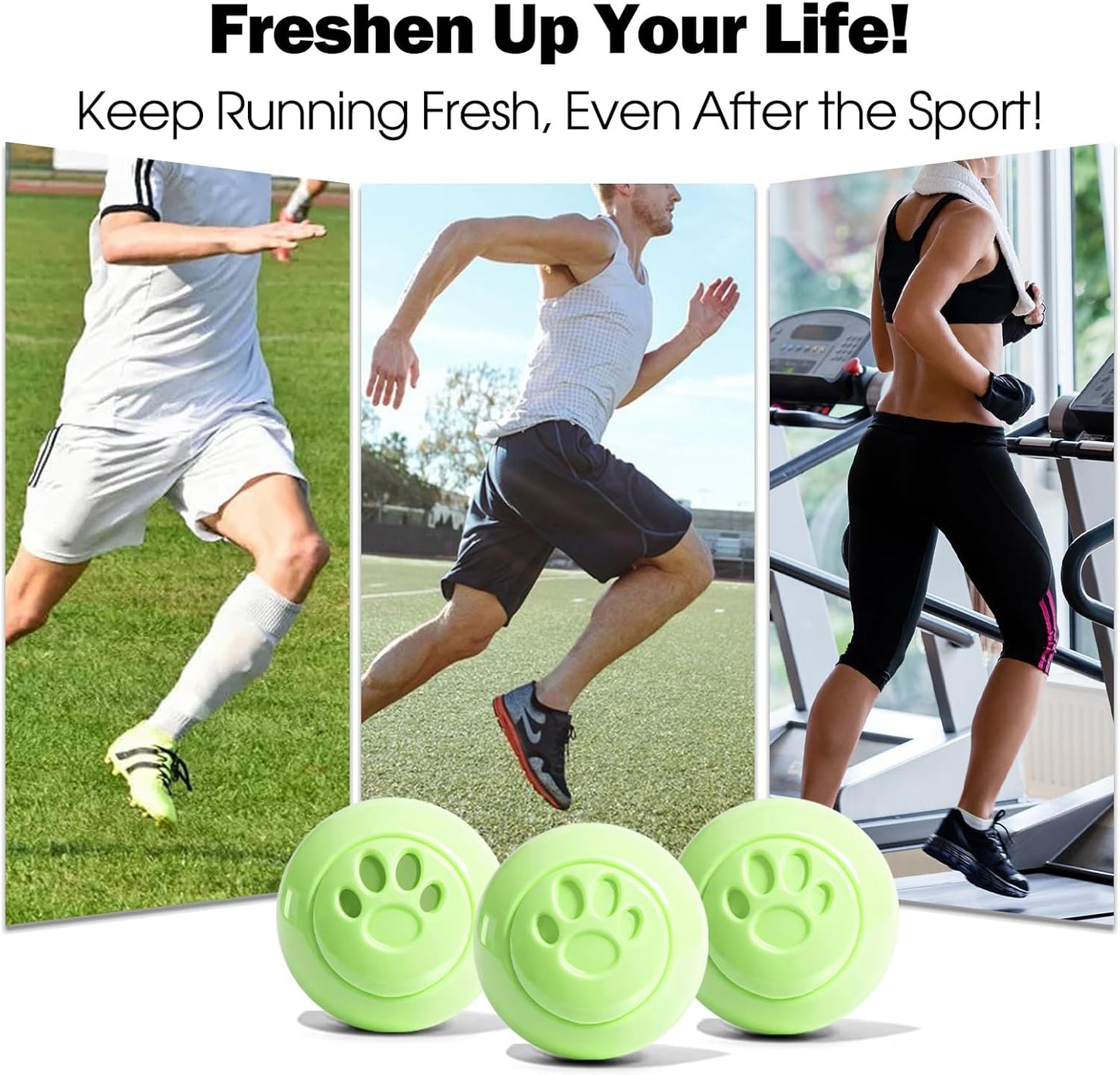 SCENTORINI Shoe Deodorizer Balls, 8 Pack Jasmine Scent Sneaker Deodorizer Balls, Odor Eliminator for Smell Shoes Boots, Long Lasting Shoe Freshener for Gym Bags, Drawers and Small Spaces