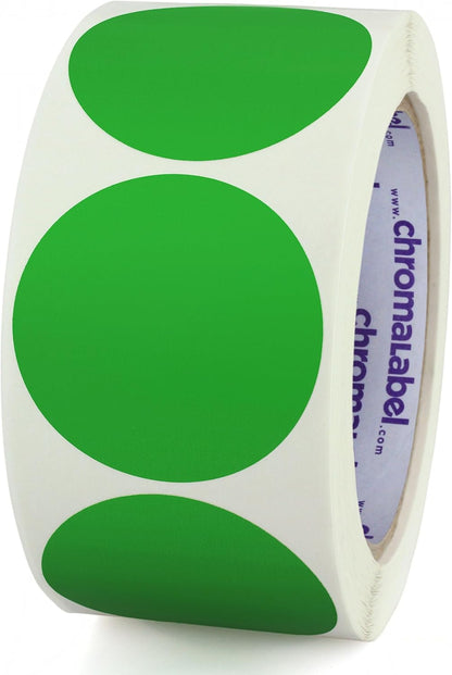 ChromaLabel 2 inch Color-Code Dot Labels | 500/Roll (Yellow)