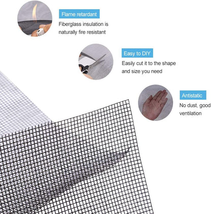 Pololo Fiberglass Screen Roll High Visibility and Durable Screen Easy to DIY Repair or Rescreen Window and Door Screen