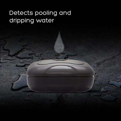 4 Pack Water Leak Detector - 95 dB Flood Detection Alarm Sensor for Bathrooms, Basements, Laundry Rooms, Garages, Attics and Kitchens by Mindful Design (Grey)
