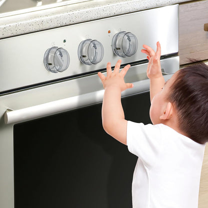 PATKAW 4pcs Stove Knob Covers Child Safety for Electric Stove Top Stove Baby Proof Safety Guards