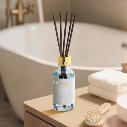 Airkeep Reed Diffuser Oil Set with Reed Sticks,Vanilla Aromatherapy Oil Scent Diffuser for Home Office Bathroom Decoration Perfume and Gifts 3.38 oz/100ml