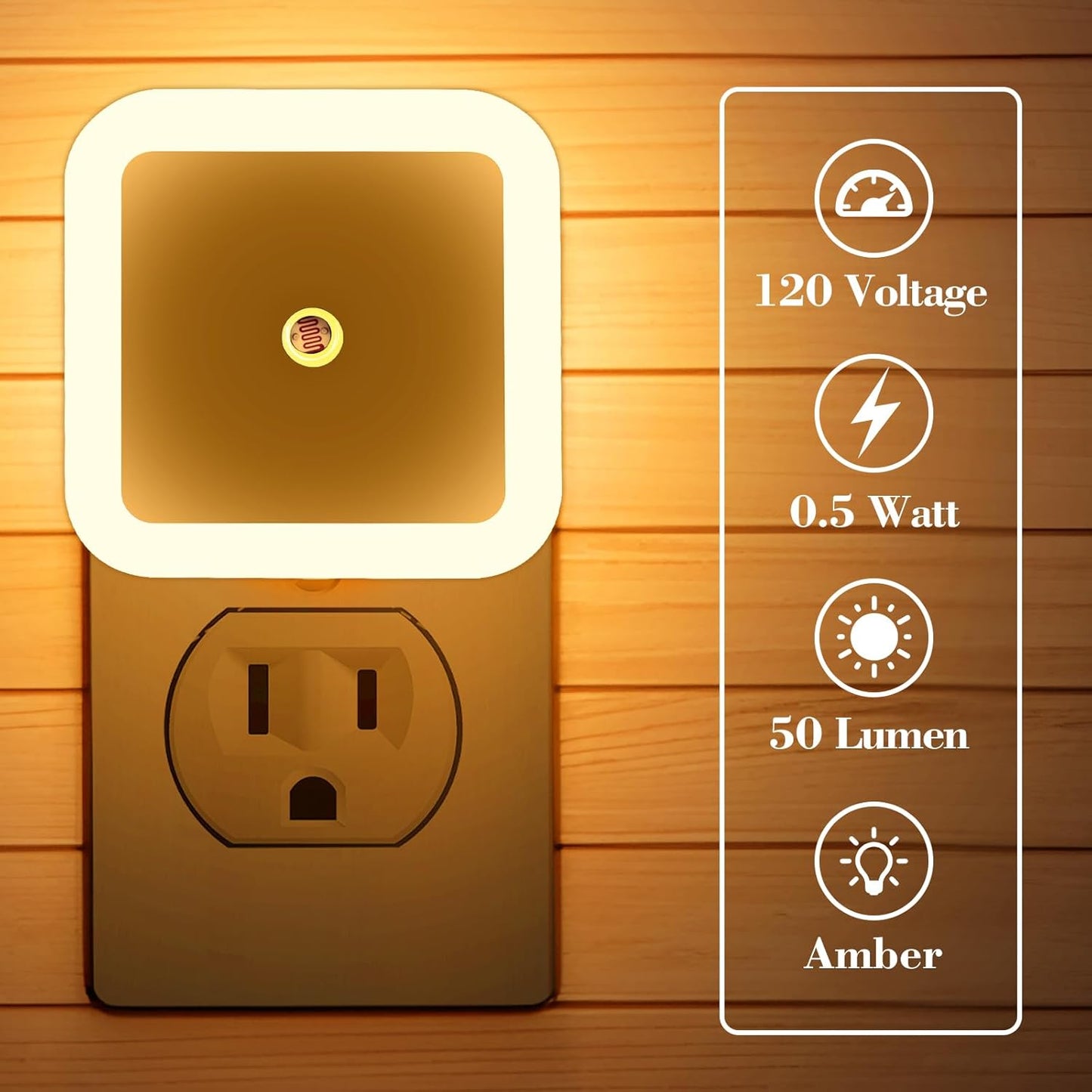 6 Pack Blue LED Night Light Plug in, Dusk to Dawn Sensor Automatic On and Off, Energy Efficient, Soft Glow Kids, Nursery, Bedroom, Bathroom, Hallway, Stairs, Kitchen