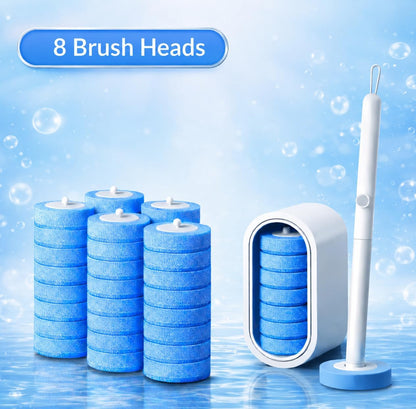 Disposable Toilet Cleaning System with 40 Refills, Toilet Wand Kit with Holder, Wall Mounted Toilet Brush Set for Deep Cleaning Bathroom Bowl, Hygienic Toilet Bowl Cleaner Kit (1PCS40)