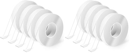 Art3d Double-Sided Tape (4-Roll of 10FT), Removable, Traceless, Washable, Reusable - Multipurpose Tape as Seen on TV (1/24" x 1/2" x 10', 4)