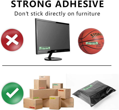960 Count Home Moving Labels,16 Rolls Different Color Coding Moving Labels for Boxes Stickers + Fragile Moving Stickers + 1 Blank Label Roll for Customized Use