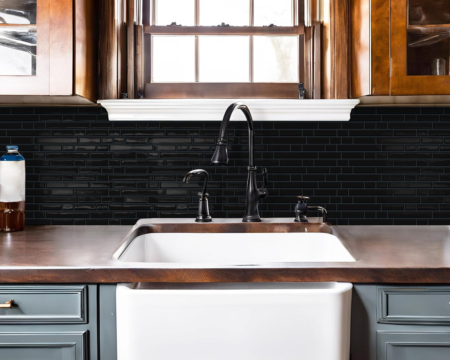 Peel and Stick Backsplash 3D Self Adhesive Wall Tile Brown 10 Sheet | Thick,Sticky,12"x12",Marble,for Kitchen,Bathroom