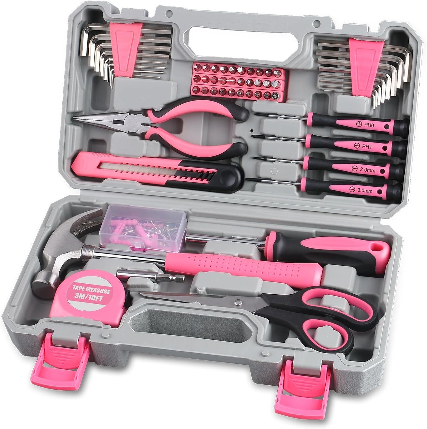 WINNER 156-Piece Delicate All-Purpose Home Tool Kit in Foldable Toolbox, Unisex | Complete and Essential Hand Tools Set for General House Repairs, Dorm, Apartments, Perfect Father's Day Gift
