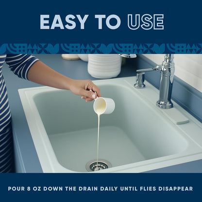 Fruit Fly Drain Treatment | Drain Fly Eliminator | All-Natural, Eliminates Gnats, Sewer Flies and More - Works in All Drains - 1 Gallon