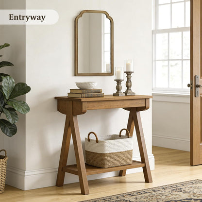 WallBeyond Full Length Mirror Wall Mounted 65"x22", Rustic Wooden Frame Floor Mirror, Large Full Body Mirror for Bedroom, Leaning or Hanging Against Wall, Natural