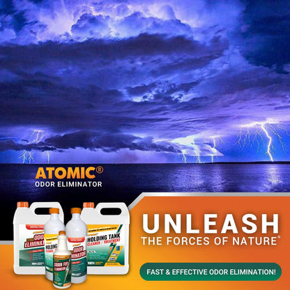 Generic Atomic Fruit and Drain Fly Treatment. Eliminates Drain, Sewer and Fruit Flies in All Drain Pipes, Sinks and Black Water Holding Tanks. 1 Gallon Concentrate.