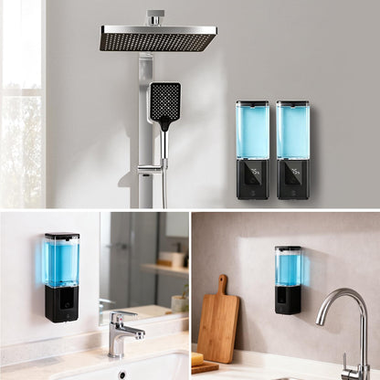 LAOPAO Soap Dispenser, Automatic Soap Dispenser Wall Mount Rechargeable Foaming Soap Pump for Bathroom Kitchen, Touchless Foam Soap Dispenser for Dish/Hand/Shower Soap, Home & Commercial, 540ml, White