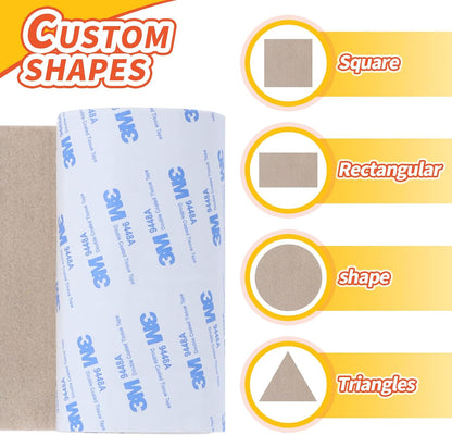 Felt Furniture Pads 120 PCS, Non Slip Self Adhesive Felt Pads Chair Leg Floor Protectors for Furniture Feet Wood Hardwood Floors, 1 inch Round, Black