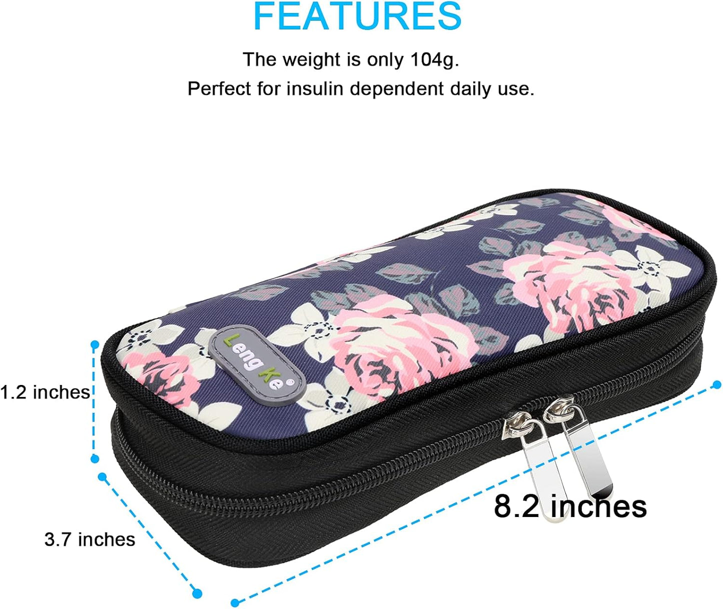 YOUSHARES Insulin Cooler Travel Case with Temperature Display - Refrigerated Medicine Cooling Bag with 2 TSA Approved Ice Pack, Medication Pen Diabetic Supplies Organizer for Trip and Daily