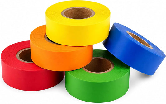 ChromaLabel 3/4 Inch Color Coding Tape Variety Pack, Write-On Labeling Tape, 5 Assorted Colors, 500 Inches per Roll, for Lab, Classroom, Office, Inventory, Moving and Food Service