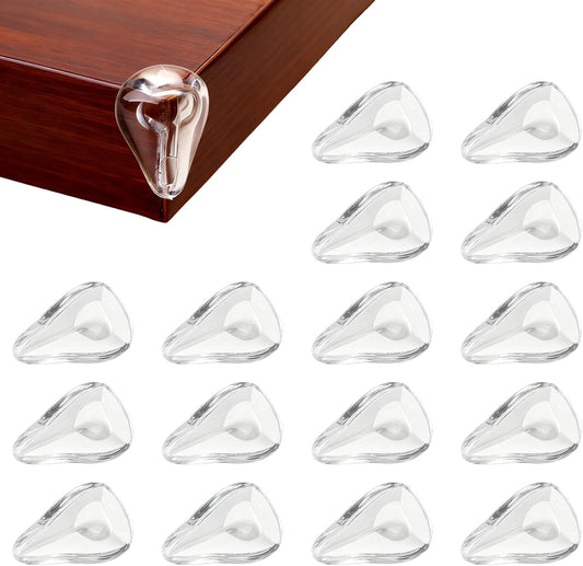 Baby Furniture Corner Protector - Clear Edge Guards Bumpers - 16 Pack Soft Silicone Safety Covers for Table Desk Cabinet, Childproofing Essentials for Toddlers Kids