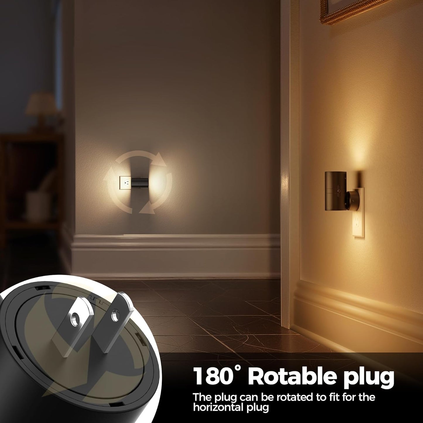 Briignite Motion Sensor Night Light,2 Pack Motion Activated Plug in Night Lights, 0-100LM Dimmable Soft White 3000K, Motion Sensor Light Indoor for Bathroom Hallway Bedroom Stairway Kid Elderly Pet