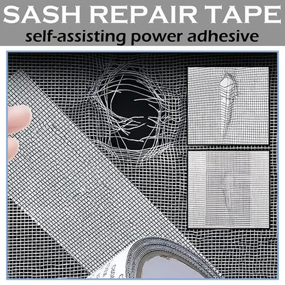 Window Screen Repair Tape, Strong Adhesive Screen Repair Tape Screen Repair Kit Fiberglass Screen Tape Mesh Repair Suitable for mesh Doors and Windows (3 Colors)