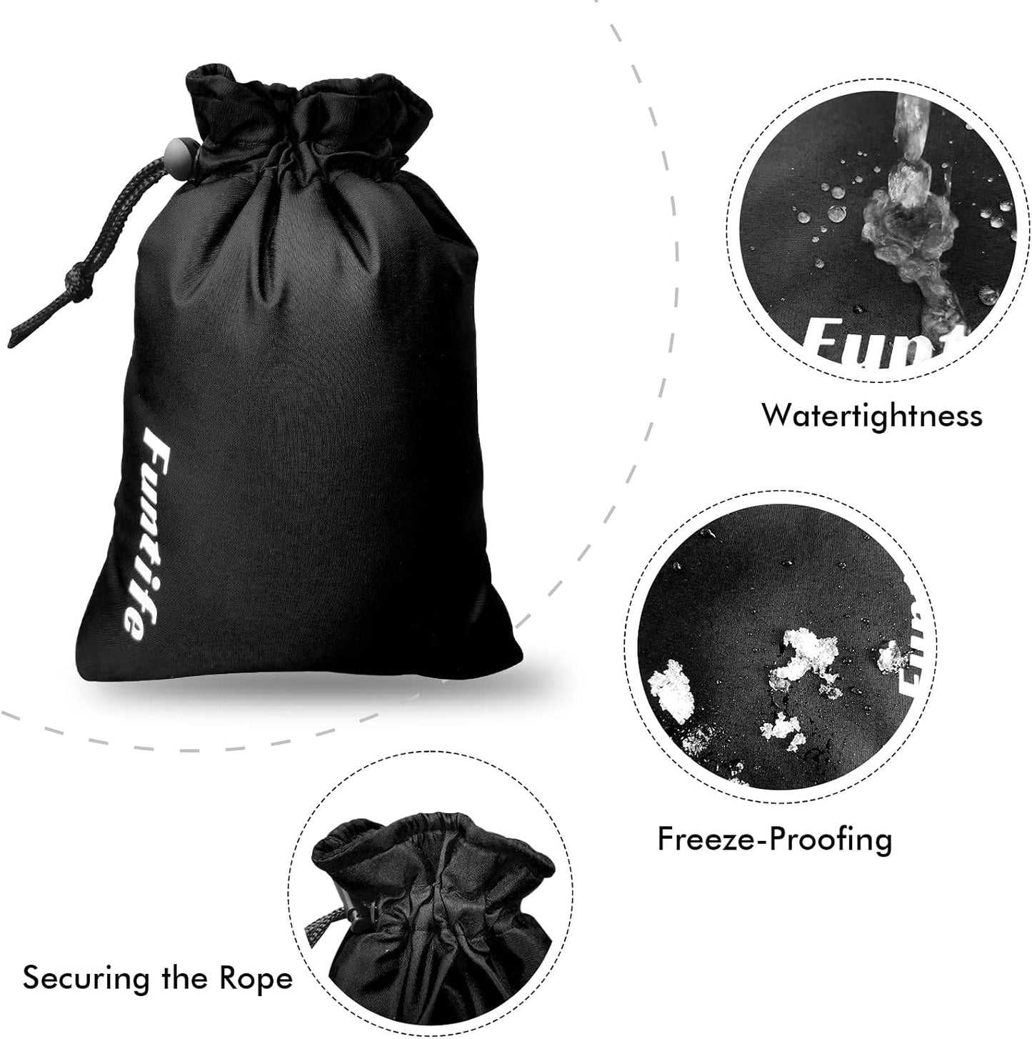 Outdoor Faucet Cover Socks for Winter Freeze Protection, Insulated Hose Spigot Covers for Outside Cold Weather Extra Large XL 2 PcsBLACK