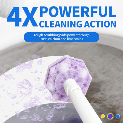 Toilet Bowl Wand Refills for Clorox, Toilet Cleaner Refills,100 Count | Compatible with Clorox Toilet System, Pre-Loaded Cleaner, 3-Layer Scrub Pads, 4X Cleaning Power , Lemon Lavender Scent
