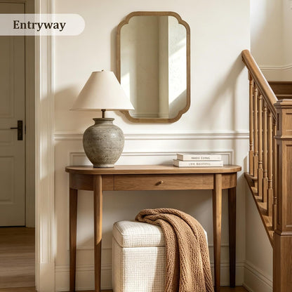 WallBeyond Full Length Mirror Wall Mounted 65"x22", Rustic Wooden Frame Floor Mirror, Large Full Body Mirror for Bedroom, Leaning or Hanging Against Wall, Natural