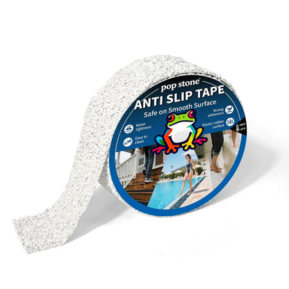 Waterproof Anti-Slip Traction Tape | 2" x16.5 FT | Heavy-Duty EPDM Rubber, Strong Grip & Barefoot Gentle | Indoor & Outdoor Solution: Poolside, Bath, Ramps, Stairs, Board Steps