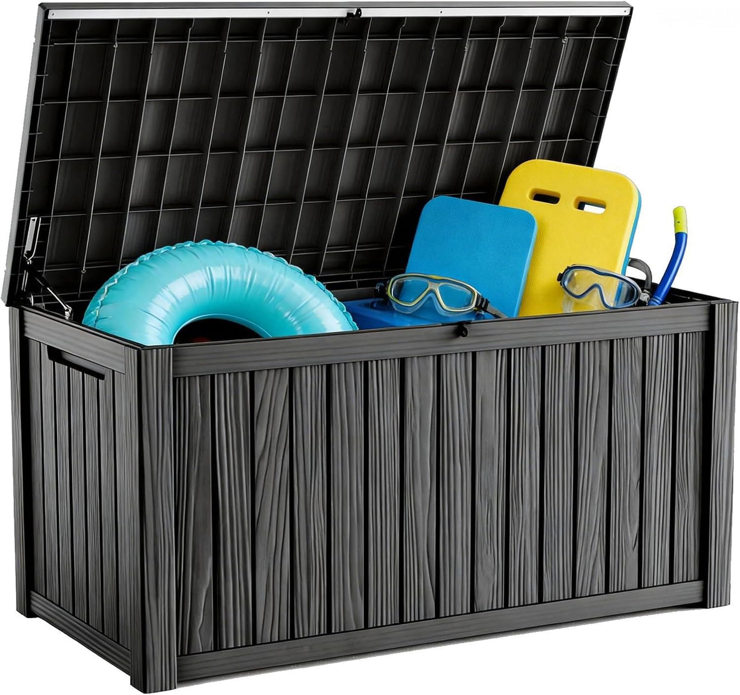 50Gal Outdoor Storage Box Anti-Theft Delivery Box Lockable Deck Box | Heavy-duty UV & weatherproof resin for secure parcel drop, patio cushion storage, garden tools & porch package organization