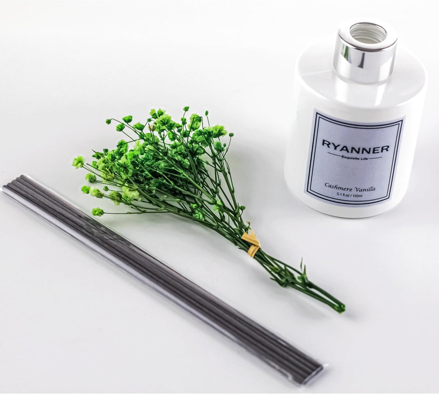 Reed Diffuser Set,5.1 fl oz Clean Linen Scent Diffuser with Sticks Home Fragrance Reed Diffuser with Essential Oil for Bathroom Shelf Decor&Air Freshener,Home Bathroom Office Decor & Gifts