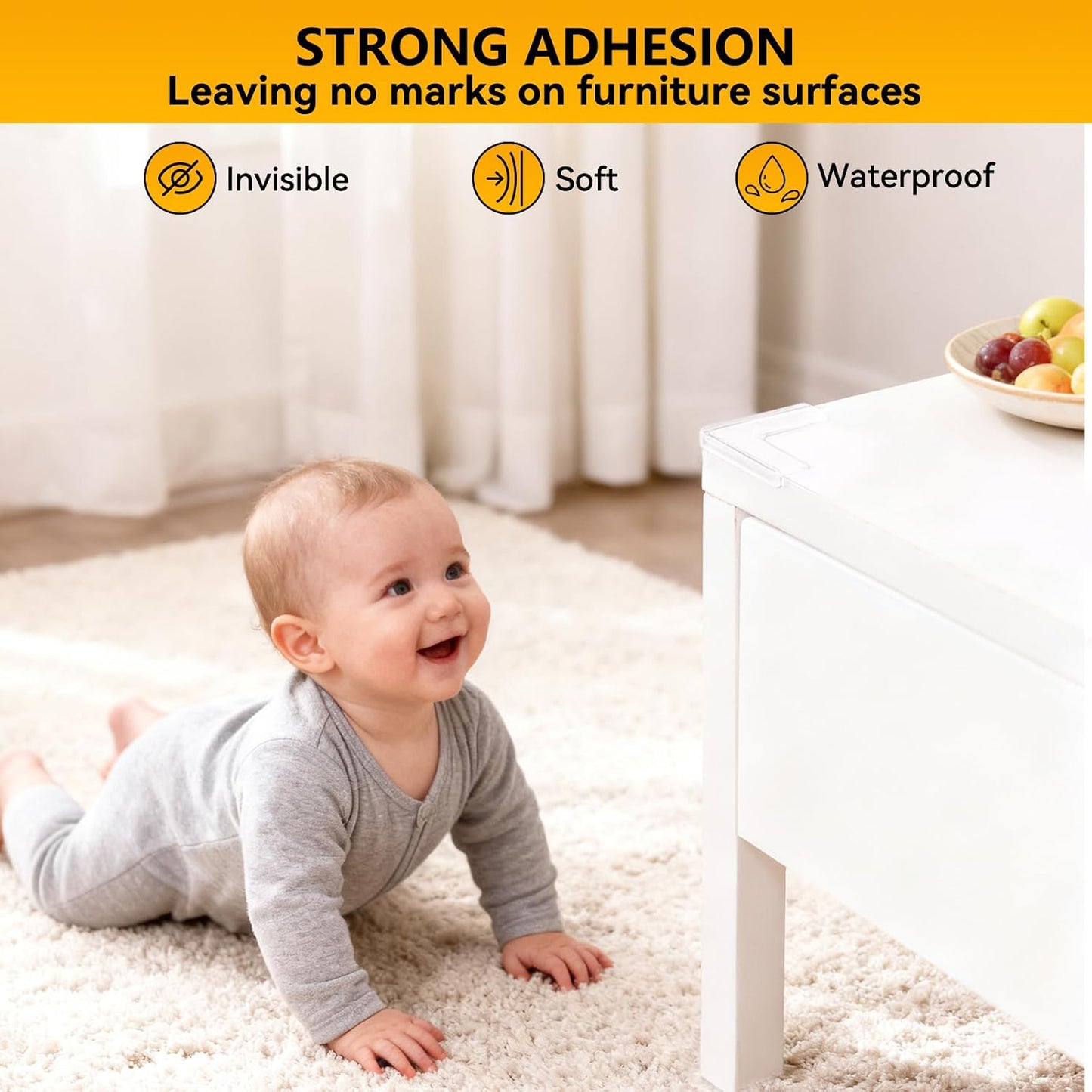 4pcs Corner Protectors, Corner Guards to Cover Sharp Furniture | Corner Guards Bumpers to Prevent Collision, Anti-Collision Pads, Suitable for Table, Cabinet, and Window Corner