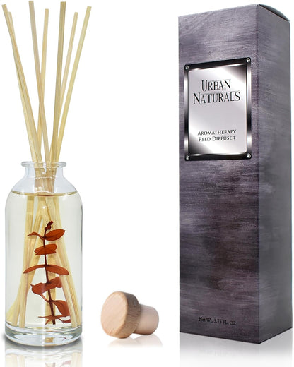 Urban Naturals Smoked Vanilla Reed Diffuser Set with Vanilla Bean, Sandalwood & Leather | Made in the USA - Colors B