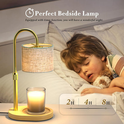 Black Candle Warmer Lamp with Timer Dimmer, Electric Candle Warmer Wax Heater, Birthday Gifts for Women Her Mom, House Warming Gifts New Home