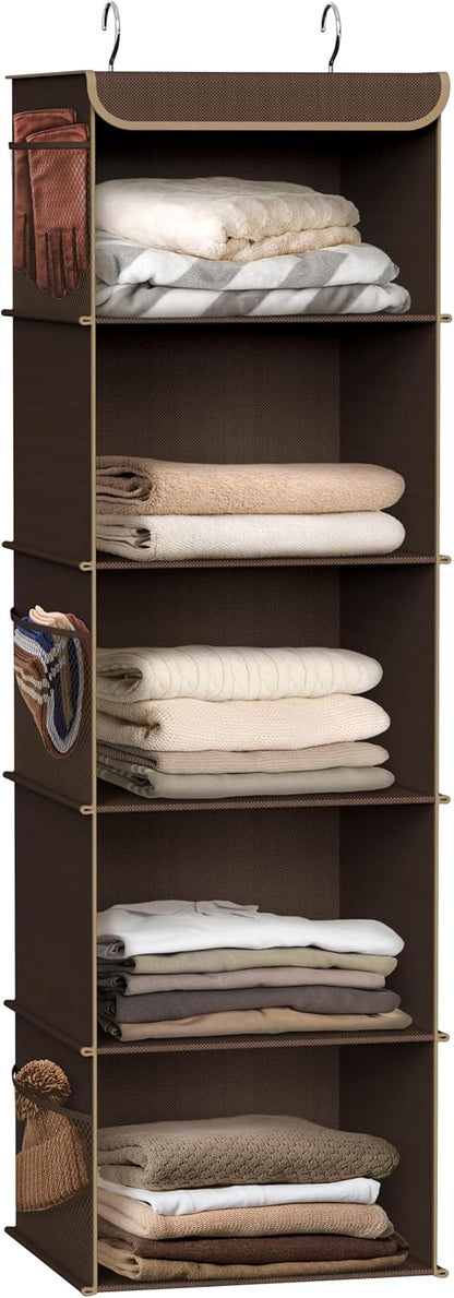 Simple Houseware 6 Shelf Hanging Closet Organizer, Gray