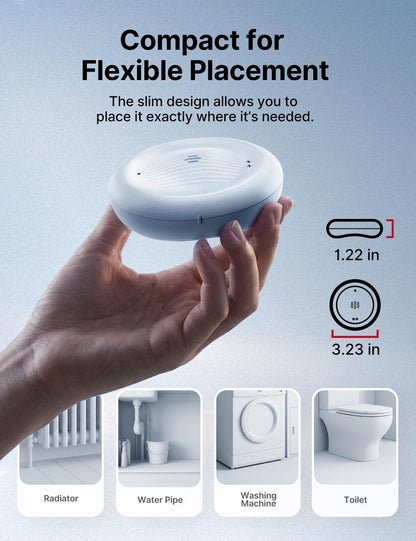 X-Sense Wi-Fi Water Leak Detector for Home - Smart 2-in-1 Leak & Low-Temperature Sensor with App Alerts, Protection for Homes, Kitchens & Basements, Model SWS0B, 1 Pack