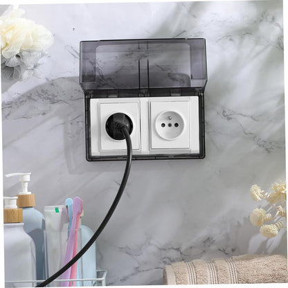 VANZACK Safety Outlet Cover Case Box, Outlet Covers Baby Proofing, Double-Position Socket Covers for Outlets Baby Proof, Plug Covers for Electrical Outlets