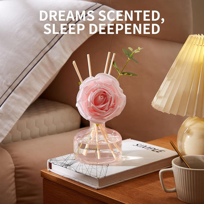 Reed Diffusers Set, 7.10 oz Flower Scented Diffuser with 7 Sticks, Long Lasting Home Fragrance for 120 Days, Perfect for Bathroom, Shelf Decor, Air Fresheners