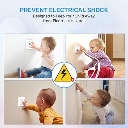 BABY PROOF ME 24 Outlet Covers Baby Proofing, Plug Covers with Removal Tool