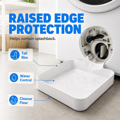 Universal Front-Load Washing Machine Drain Pan, Washer Drain Pan, Washing Machine Drainage Tray, Easy Installation for Apartments, Garages, and Rentals (drip Tray)