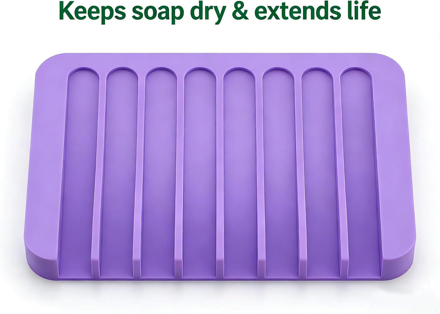 2pcs Self Draining Soap Holder Rack, Advanced Silicone Soap Dish Tray, Waterfall Drain, Suitable for Bathrooms, Kitchens, and Bathtubs, Extending Soap Life, Keeping Bars Dry and Easy to Clean (2)