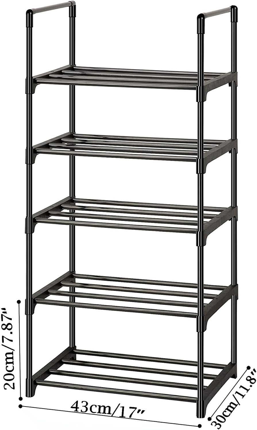 OYREL Sturdy Metal Organizer for Narrow Closets, Shoe Shelf Stand