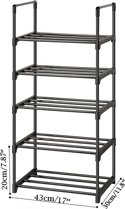 OYREL Sturdy Metal Organizer for Narrow Closets, Shoe Shelf Stand