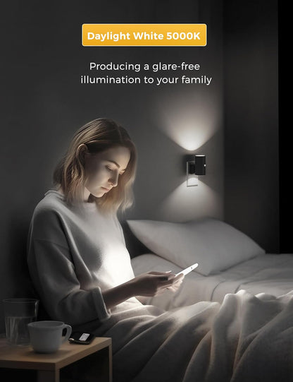 L LOHAS LED Motion Sensor Night Light, Dimmable Night Lights Plug into Wall, Plug in Nightlight, Motion Sensor Light Indoor for Bathroom Hallway Bedroom Stairs Kids Elderly [3000K,2 Pack]