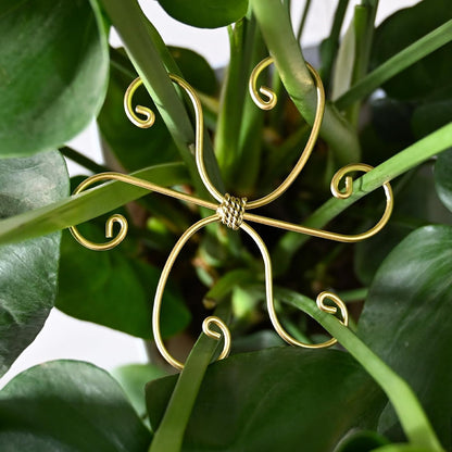 5PCS Monstera Plant Stem Support Stakes - 5.5 * 5.5IN Metal Supports for Monstera and Fishbone Cactus, Sturdy Frame, Easy Installation, Flexible Protection for Healthy Growth Indoors