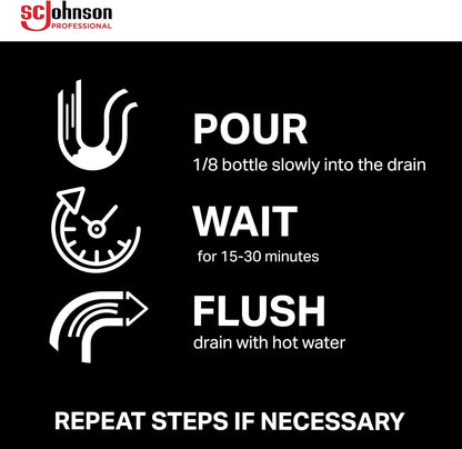 SC Johnson Professional Drano Max Gel To Drain Clog Removing, 128 Fl Oz (Pack of 4)