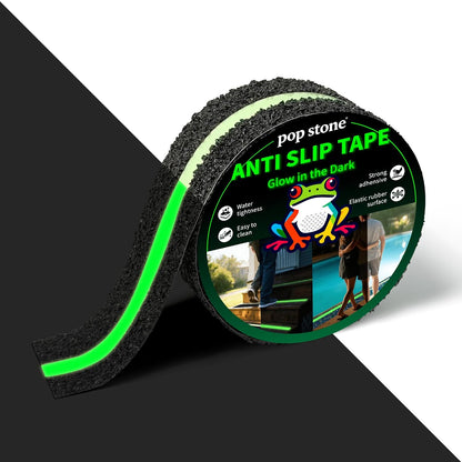Waterproof Anti-Slip Traction Tape | 2" x16.5 FT | Heavy-Duty EPDM Rubber, Strong Grip & Barefoot Gentle | Indoor & Outdoor Solution: Poolside, Bath, Ramps, Stairs, Board Steps