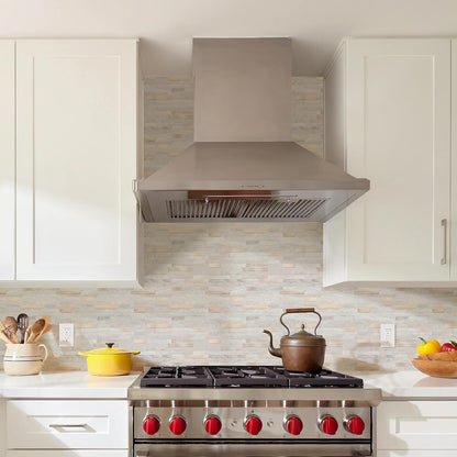 STICKGOO Peel and Stick Backsplash Tile, Stick on Backsplash for Kitchen and Bathroom, Volakas White Look PVC Mixed Metal Silver Self Adhesive Wall Tiles(Sample)
