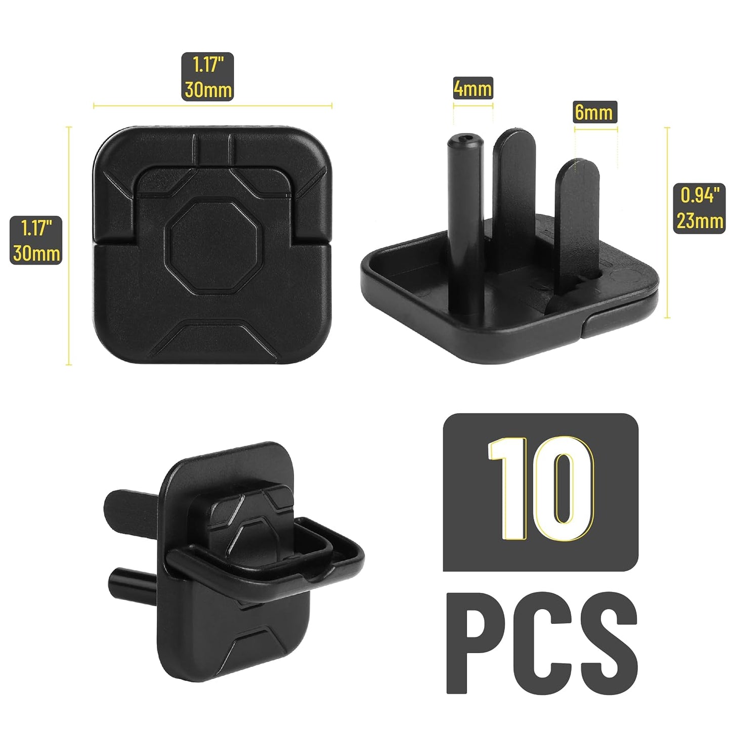 Bates Outlet Covers - Baby Proofing, 10 Pack, 3 Prongs, Child Proof