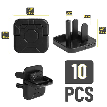 Bates Outlet Covers - Baby Proofing, 10 Pack, 3 Prongs, Child Proof