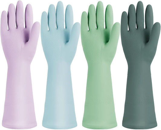 Jsocoah Cleaning Gloves for Dishwashing, 4/5 Pairs Reusable Kitchen Gloves for Wash, Household Cleaning Glove for Dishes Pet