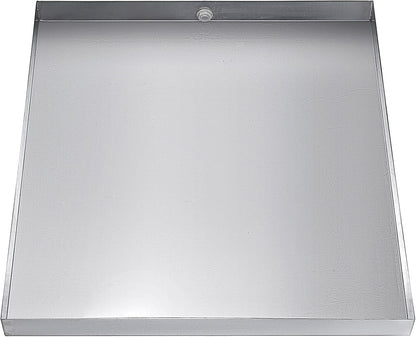VEVOR 32 x 30 x 2.5 Inch Washing Machine Pan 18 GA Thickness Galvanized Steel Heavy Duty Compact Washer Drip Tray with Drain Hole & Hose Adapter